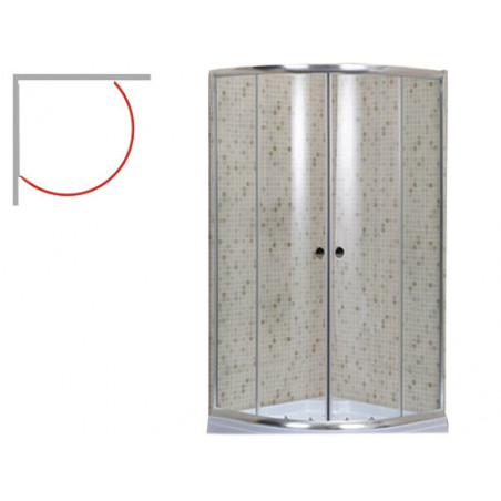Box doccia PVC Giglio 80×80×190 cm angolare compatto – Brixo