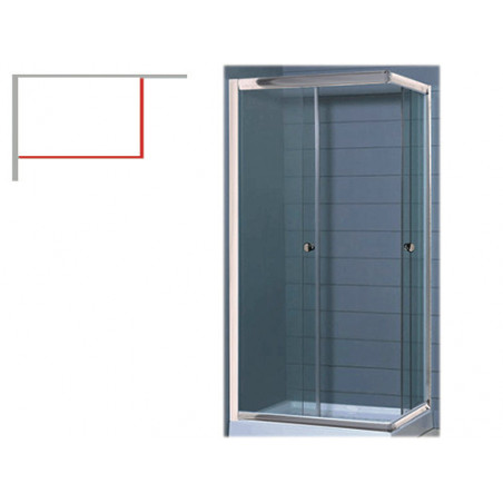 Box doccia PVC Girasole 70×90×190 cm angolare con porta scorrevole – Brixo