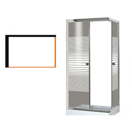 Box doccia PVC Viola 70×90×190 cm angolare moderno e resistente – Brixo