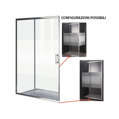 Scorrevole doccia PVC Narciso 90×190 cm trasparente – Brixo