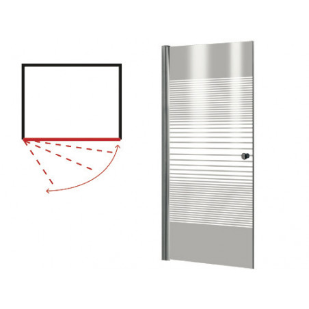 Porta doccia PVC Peonia 80×190 cm trasparente resistente – Brixo