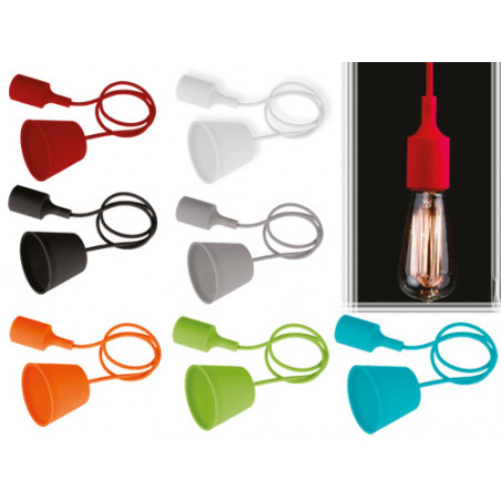 Sospensione lampada E27 bianca 150 cm design Fantasy – FTBI150