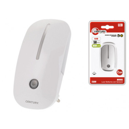 Luce spia notturna LED Mouse 0,5 W – design simpatico – MS066040