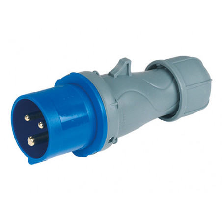 Spina industriale 2P+T 16 A 220 V IP44 robusta – mod. 9213