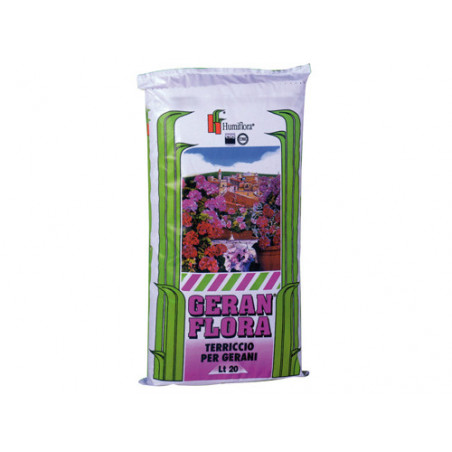Terriccio ammendante per gerani 20 L con perlite e fibra di cocco – ideale fioritura