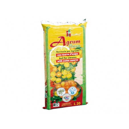 Terriccio con riserva d’acqua per agrumi 20 L – concime organico integrato