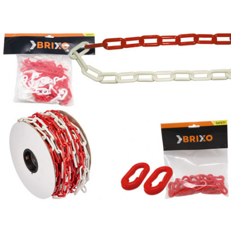 Catena Brixo PVC bianco/rossa Ø 8 mm lunghezza 25 m – sicurezza