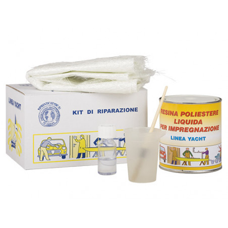 Stucco bicomponente vetroresina 750 ml – finitura trasparente –