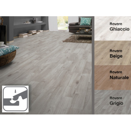 Pavimento laminato rovere beige 193×1376 mm – 8 mm spessore, confezione 2,39 mq