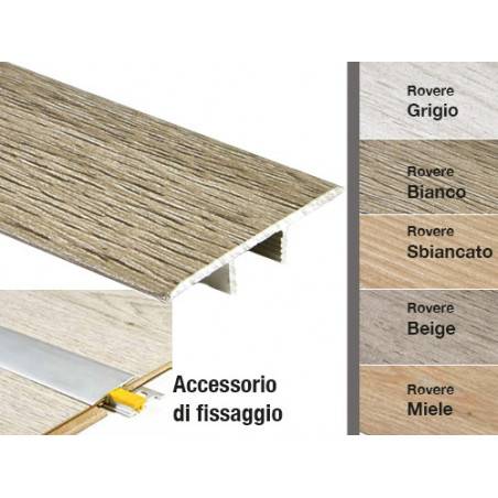 Profilo dilatazione alluminio rovere miele 7×34×900 mm – calore cromatico