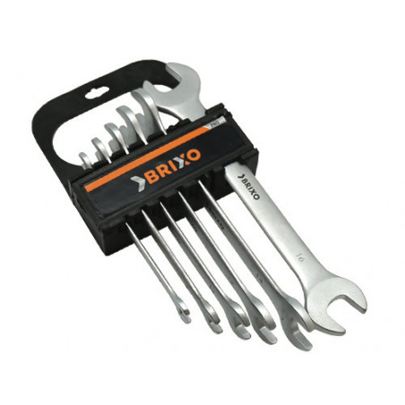 Set 6 chiavi fisse a cricchetto CV Brixo – chiavi metriche in custodia – 6 pezzi