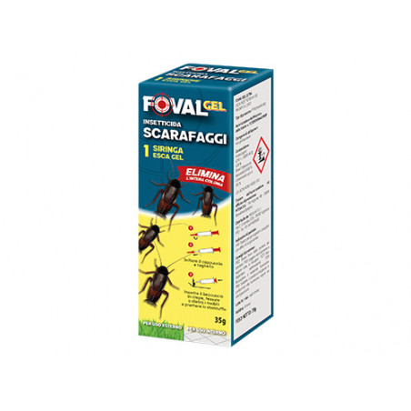 Insetticida gel per scarafaggi Foval 35 g – formula ad azione rapida – Foval