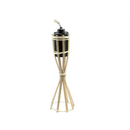 Torcia in bambù da tavolo H 40 cm – fiamma decorativa per esterni – Brixo
