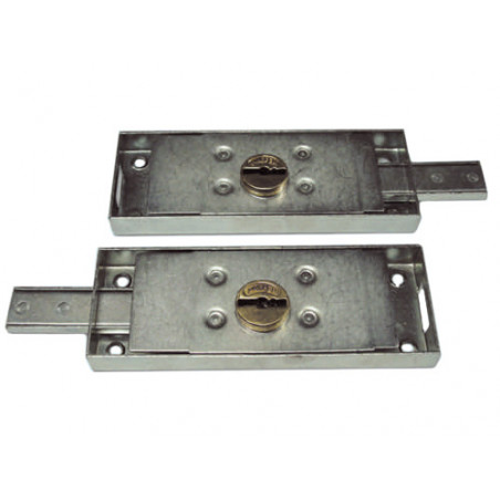 Coppia serrature centrali per serrande – Modello DM con cilindro Ø 25 mm – Prefer 0733