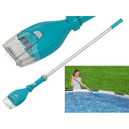 Aspiratore piscina a batteria Bestway AquaTech – 8 batterie – Adatta a Ø305 cm