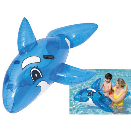Bestway Whale Ride-On Gonfiabile – Balena gonfiabile 157×94 cm con maniglie – per bambini da 3 anni – Bestway