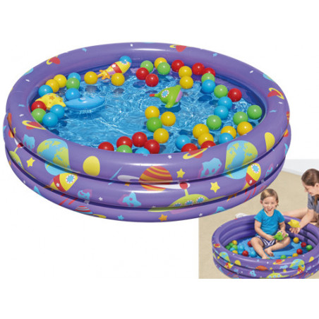 Piscina con palline Intergalactic Bestway 102×25 cm – 50 ball pit