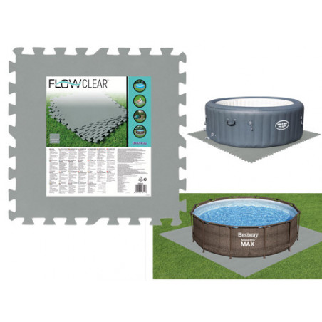 Tappetino protezione pavimento Bestway 9 pezzi – 2,25 m² – grigio