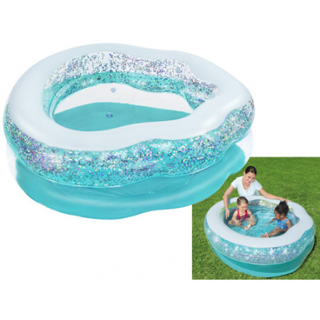 Piscina conchiglia Sparkle Shell Bestway 150×127×43 cm – Glitterata bimbi 3+