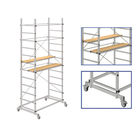 Trabattello alluminio Brixo Step Up Merit H360 – Altezza lavoro 3,98 m