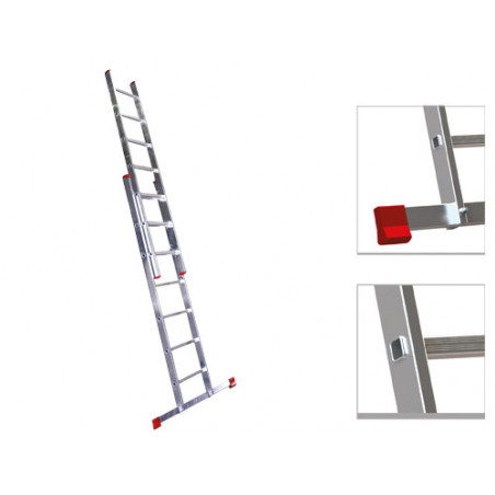 Scala alluminio Step Up duplice 2×8 gradini – Altezza 3,46 m pieghevole