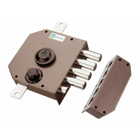 Serratura a pompa destra triplice con scrocco 4 mandati – entrata 60 mm – Mottura