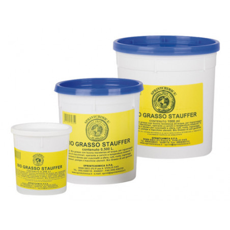 Grasso lubrificante biologico al calcio Stauffer 1000 ml per industria – Stauffer