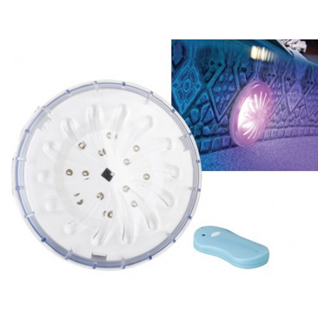 Faretto fuoriterra GRE PLED 1C – LED multicolor Ø 15 × 3 cm a batteria – GRE