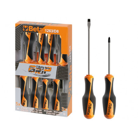 Set giraviti Beta 1263/D8 – 8 pezzi – lame 50-125 mm – Beta