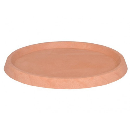 Sottovaso tondo Impruneta Ø 40 cm in resina tonaca terracotta – Telcom