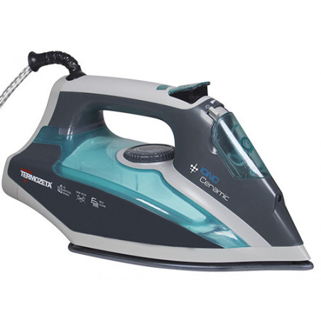 Ferro da stiro – Iono Ceramic – 2400 W piastra ceramica ionica serbatoio XL – Termozeta