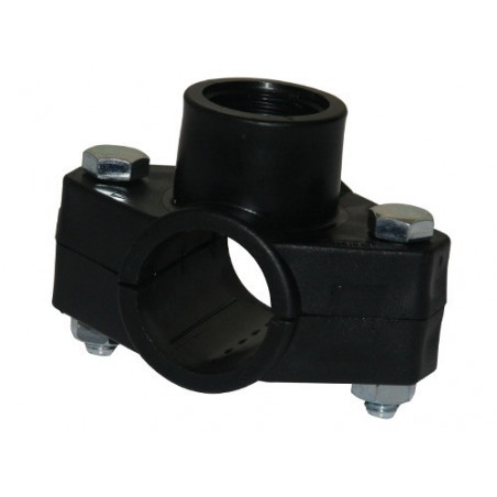 Presa a staffa 32 mm x 3/4" filettatura femmina – 10 bar 2 bulloni – G.F.