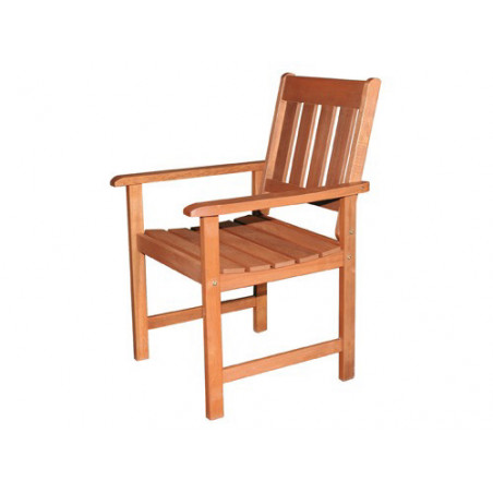 Poltrona da giardino in legno Meranti Impression Royal con braccioli