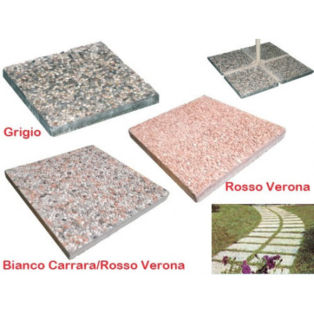 Lastra patio 40×40 cm granulato di pietra grigio – pavimentazione esterni