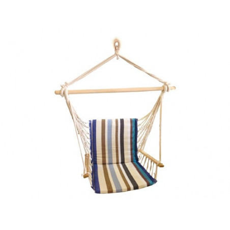 Amaca sospesa Twist polycotone 350 g/m² con braccioli in legno – indoor/outdoor