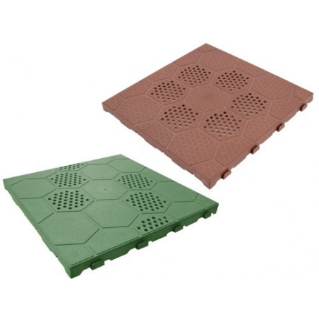 Pavimento Easy PP 40×40×2,5 cm verde ad incastro – esterni drenante