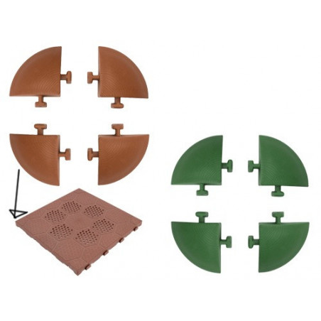Kit 4 angolari per pavimento Easy PP 5×5×2,5 cm verde – accessori incastro esterni