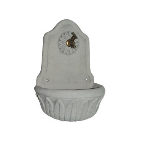 Fontana a parete Decogarden Foglia 66×23×47 cm 37 kg – pietra ricostruita