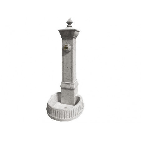 Fontana centrale Decogarden Tamigi 60×60×95 cm 79 kg – pietra ricostruita