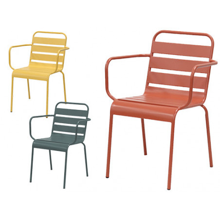 Sedia GDLC Fly Colors acciaio grigio 52×56×82 cm – esterno