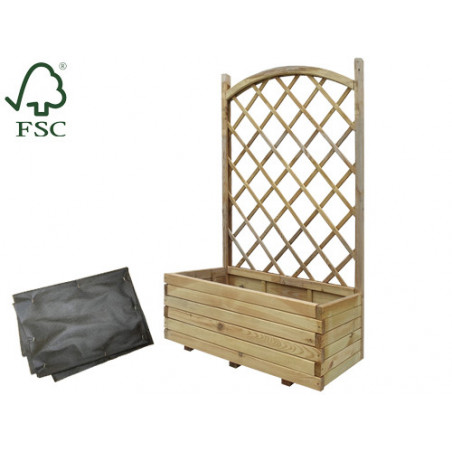 Fioriera Lasa impregnata con pannello H 135 cm in pino trattato – outdoor