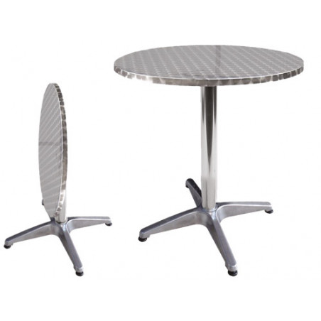 Tavolo bar Alu Round reclinabile Ø 60×H 70 cm alluminio – outdoor