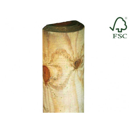 Pali Lasa impregnati ½ tondo Ø 8 cm × 200 cm pino – recinzioni