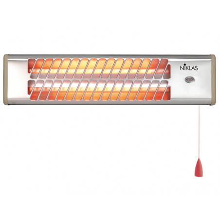 Stufa al quarzo da muro Niklas 1200 W regolabile – interno/esterno