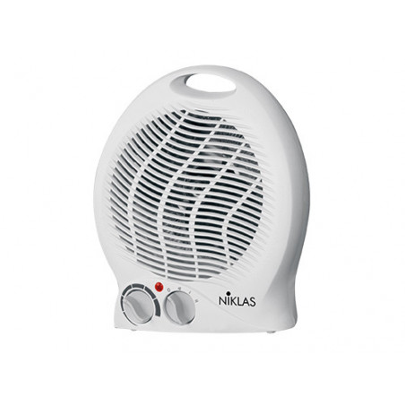 Termoventilatore verticale 2000 W – Funky bianco-giallo con termostato – riscaldamento stanza – Niklas