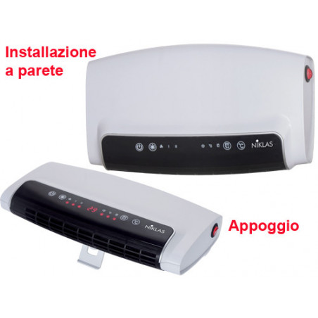 Termosplit PTC da parete 1200 W – Urban bianco compatto con telecomando – Niklas