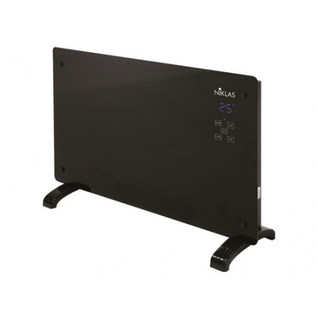 Termoconvettore a parete 2000 W – Termovetro vetro temperato con telecomando – Niklas
