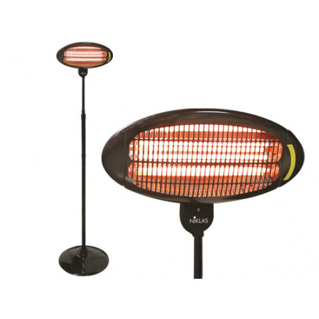 Stufa al quarzo da esterno – Raggio di Sole Stelo con base elegante – Niklas