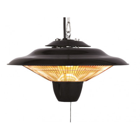 Stufa alogena sospesa 1500 W – Raggio di Sole UFO design nero – Niklas