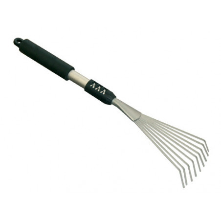 Scopa erba 9 denti 50 cm – attacco morsetto – Brixo Platino per giardino